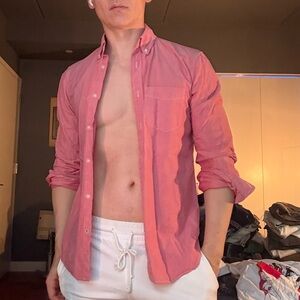 GAP Men's Casual Pink Button-Down Shirt